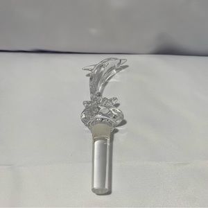 Vintage MIKASA Leaping Dolphin Crystal Decanter BOTTLE STOPPER